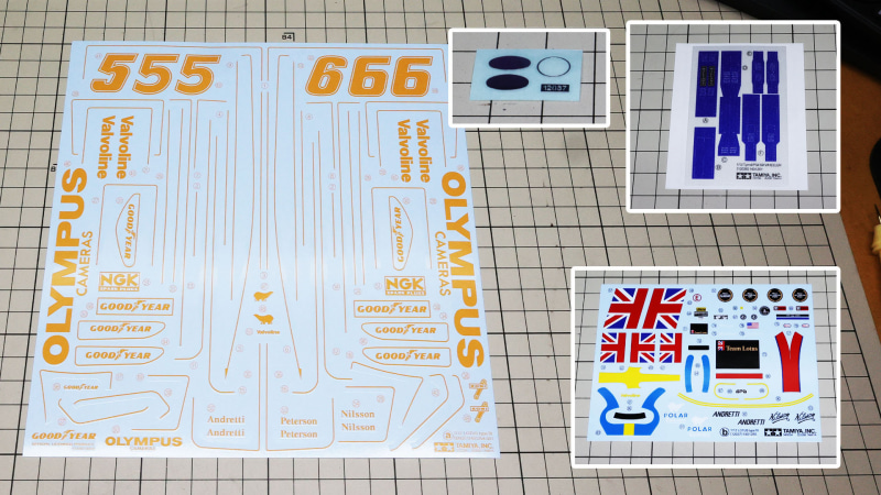 デカールは2種、インレットマーク、シートベルト