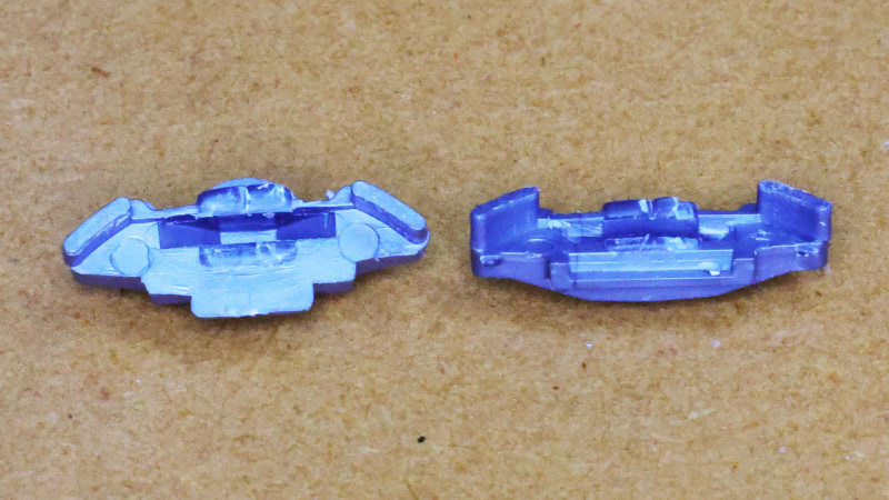 中央パッド部分（4つの四角部分）削り後