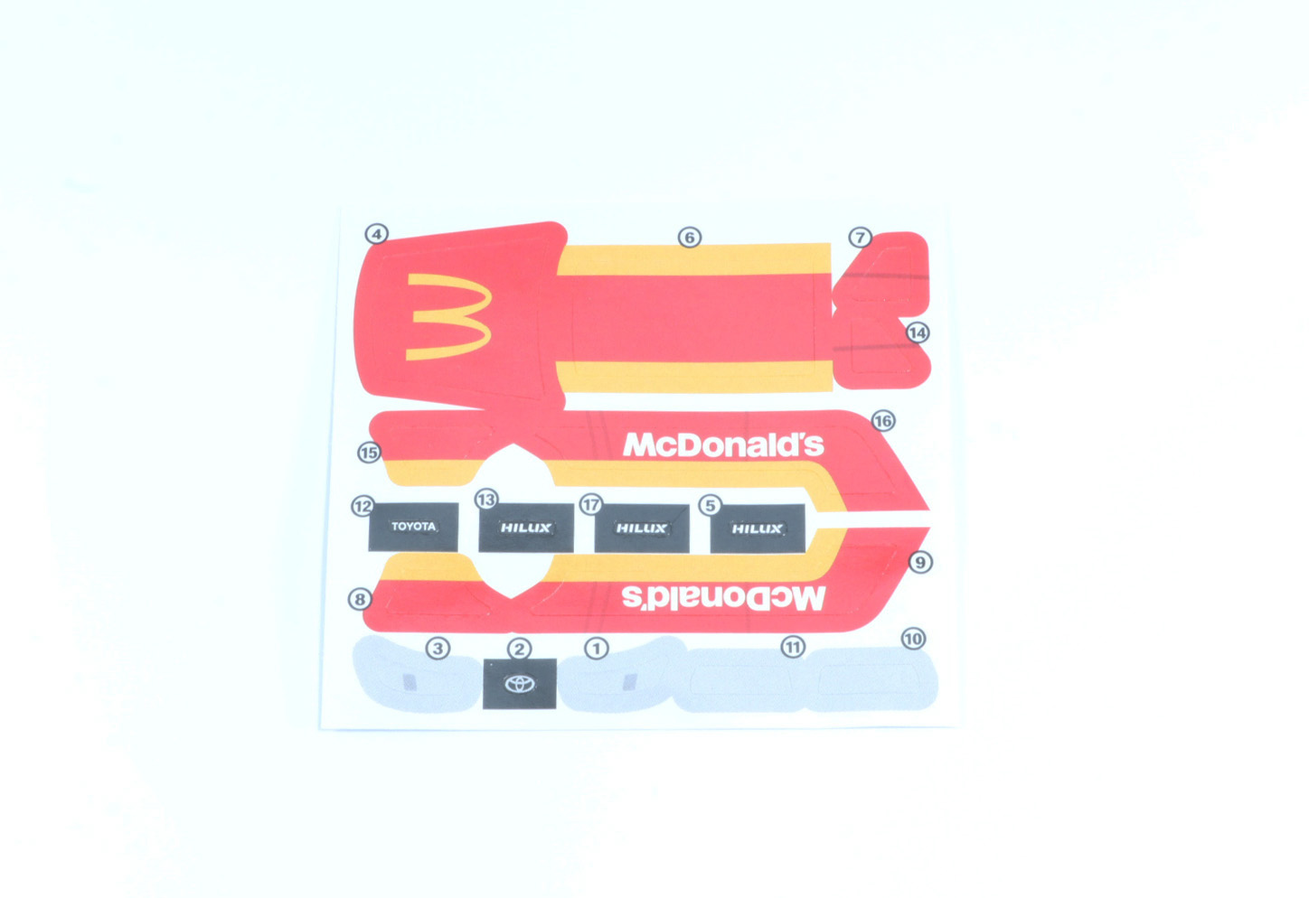 シールにはマクロナルドのオリジナルロゴとカラーリング