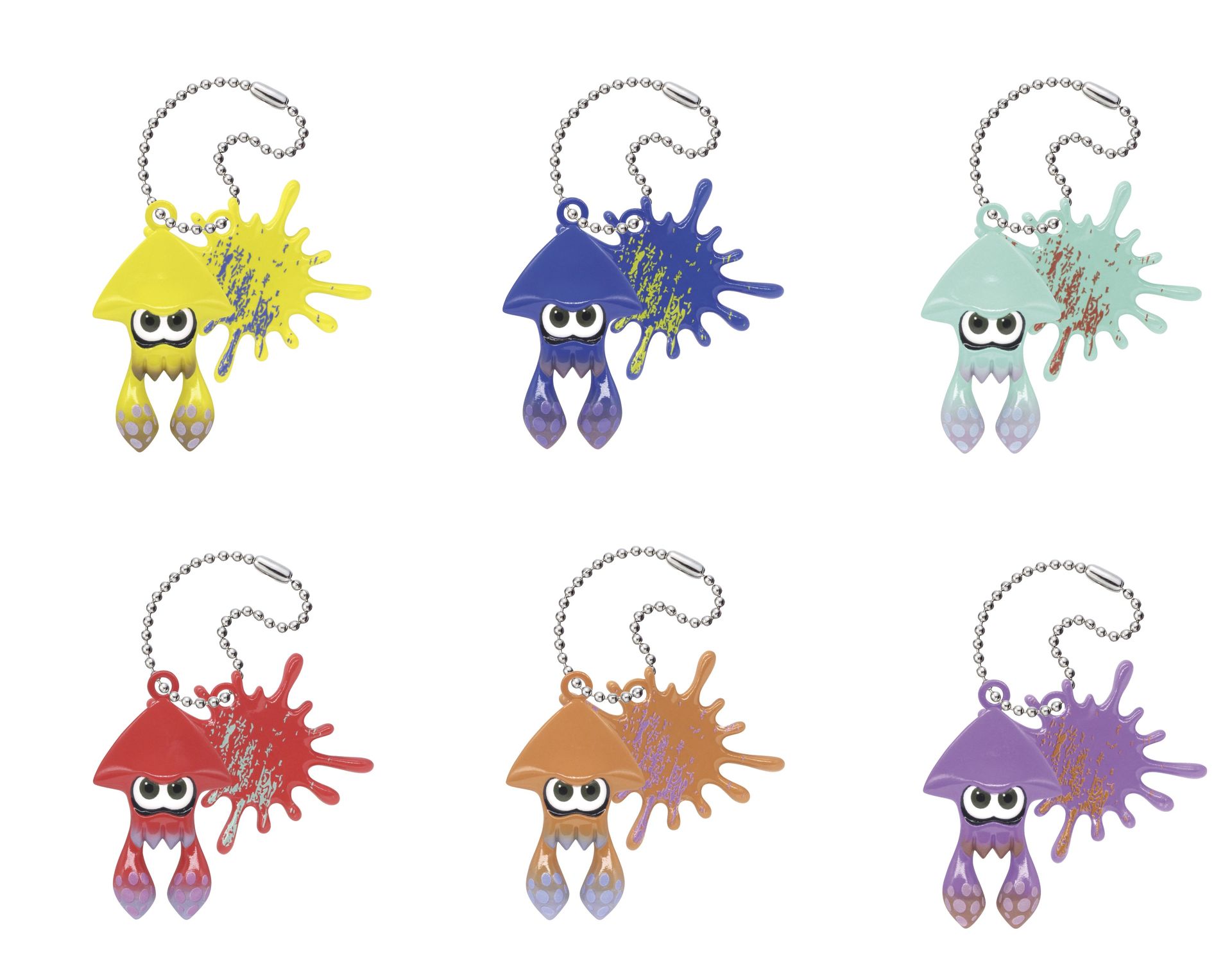 イカ（イエロー）、イカ（ブルー）、イカ（ライトブルー）、イカ（レッド）、イカ（オレンジ）、イカ（パープル）