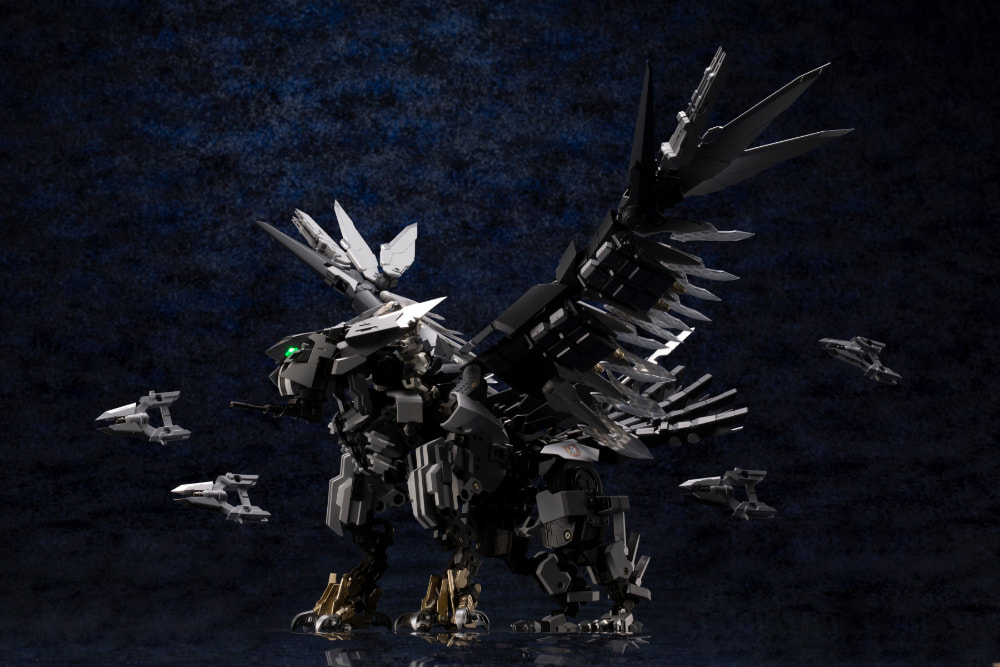 コトブキヤのプラモデル「ヘキサギア」のユーザー参加型イベント「MISSION 02:魔獣追討」にて公開された「レイブレード・グライフ」。作例担当は糸山 雄大さん