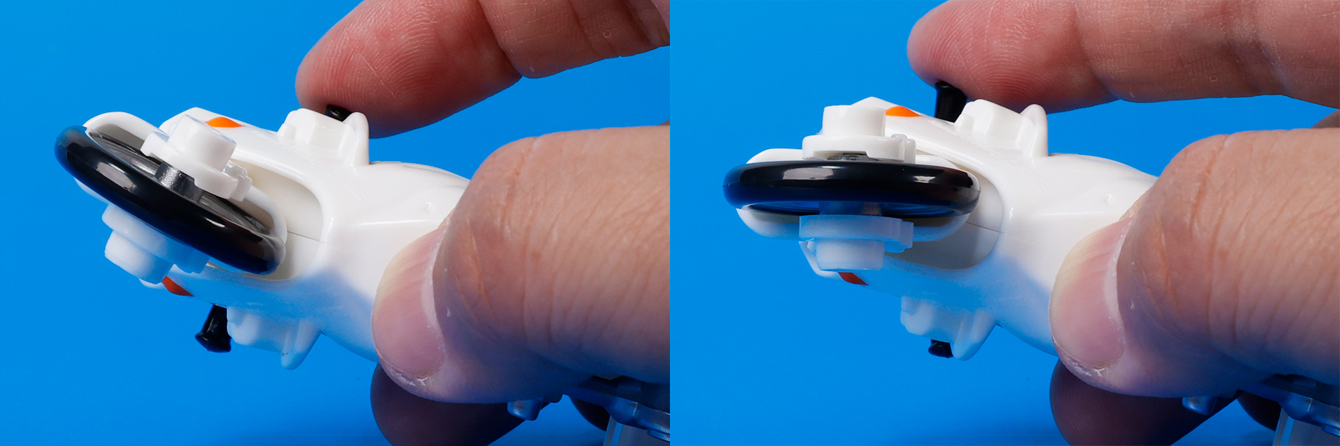 ハンドルの動きと前輪は連動している