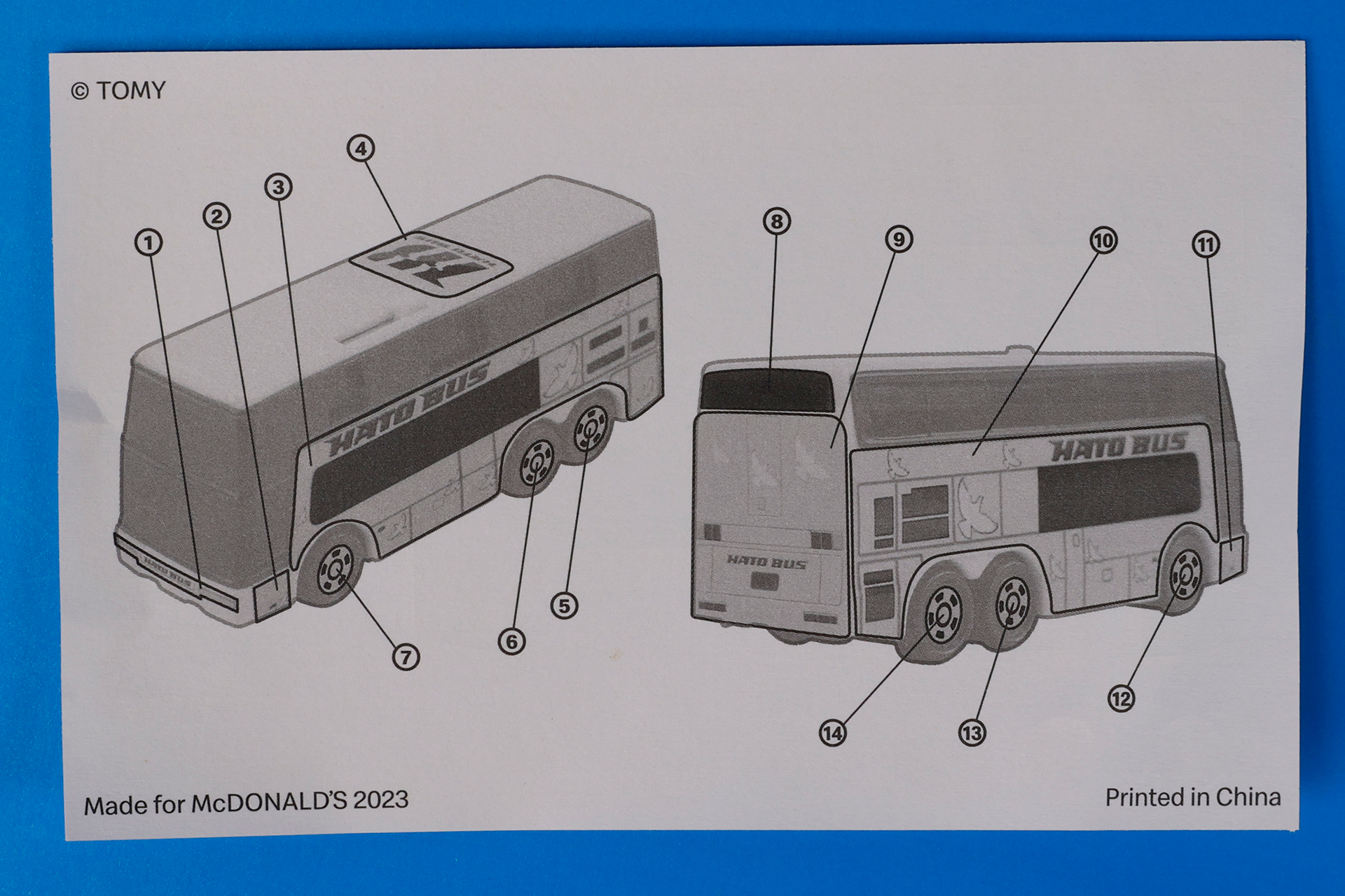 シールの貼る場所を最初に確認しておこう