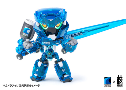 エアブラシモチーフのデフォルメフィギュア「HEATS BOY “ブルーVer