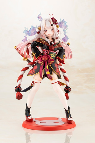 百鬼あやめ 1/7 完成品フィギュア コトブキヤ 特典「にぱぁ顔パーツ」付き 人間様たちこんなきりー！」 ホロライブ「百鬼あやめ」さんの