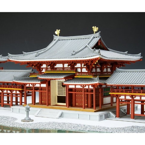 平等院鳳凰堂 1/76 木製模型 10円玉でおなじみ！ 木製模型「1/120 平等院 鳳凰堂」、5月15日発売