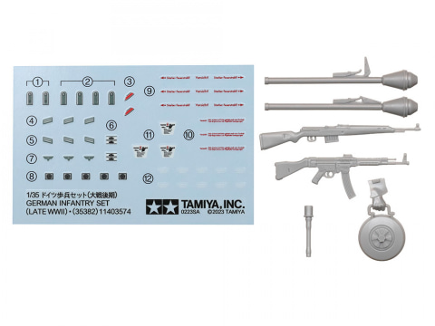 タミヤ、「1/35 ドイツ歩兵セット 」、6月発売。MP44突撃銃、G.43