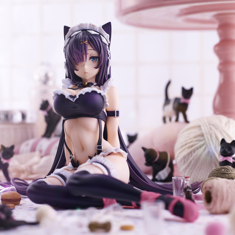イラストレーター・Mika Pikazo氏が描く「猫メイド」フィギュア