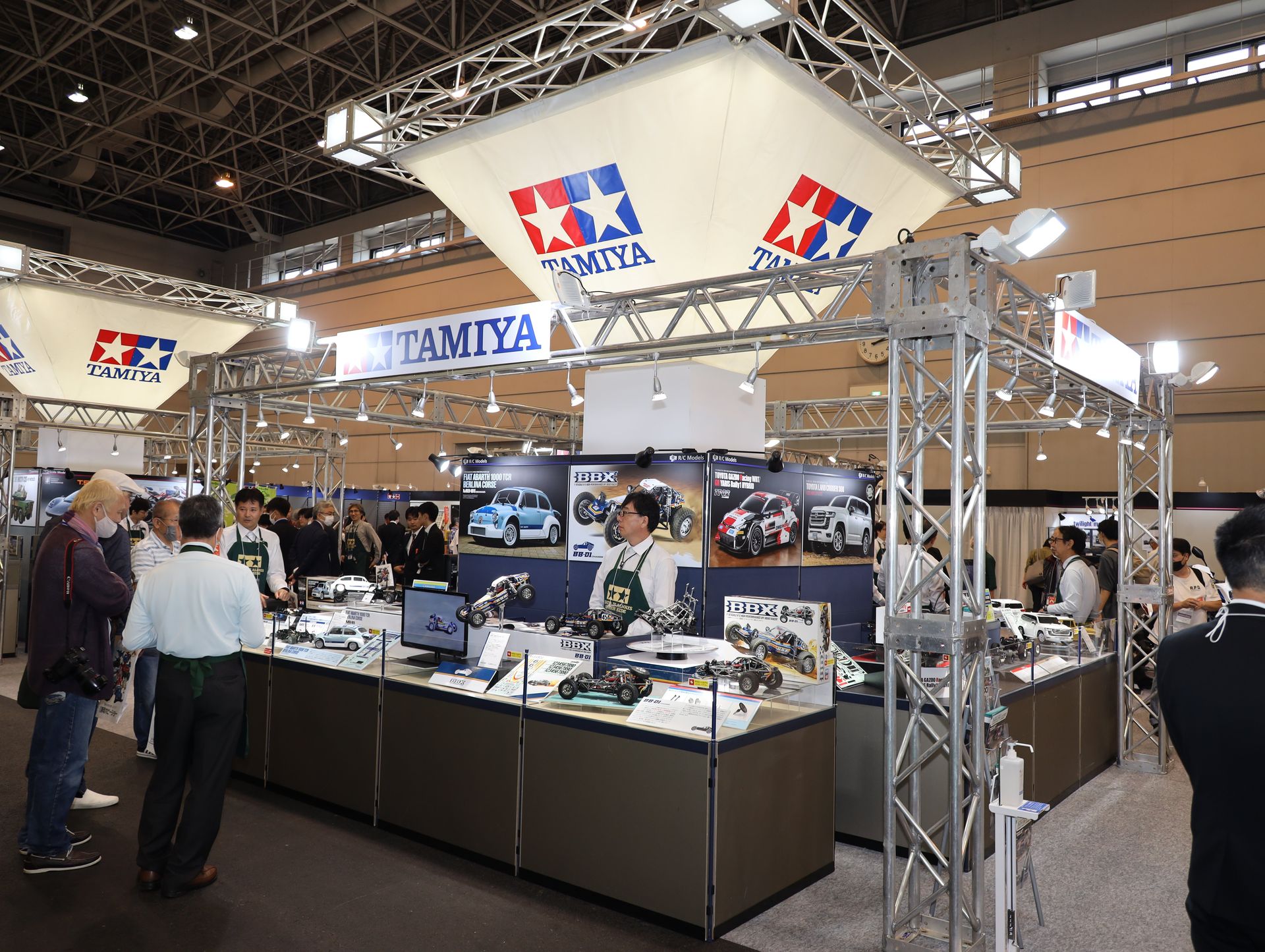 田宮会長イチオシはラジコンカー。出展規模も最大だ