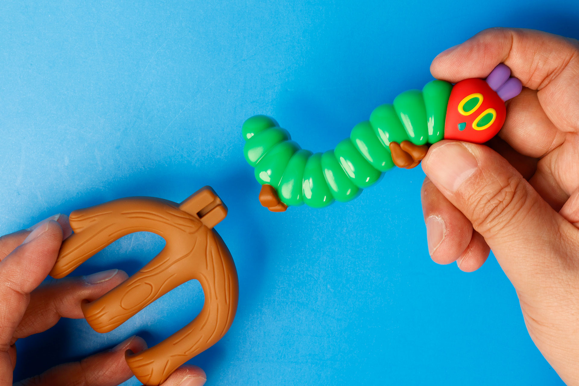 あおむしをくまでのパーツに取り付けよう