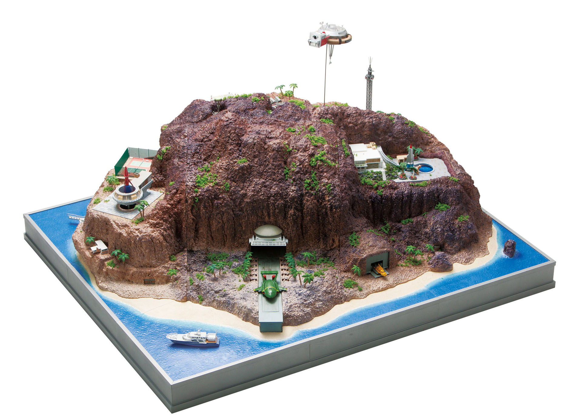 原型であるディアゴスティーニの「週刊サンダーバード秘密基地」。非常に凝っているが、SOL氏はここから大きく手を加えている