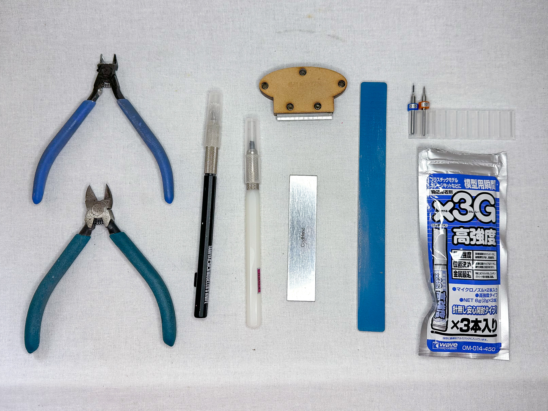 今回使用したツール類今回は大きな改造を行なわなかったためこれまでに使用したものと特に変わりはありません。