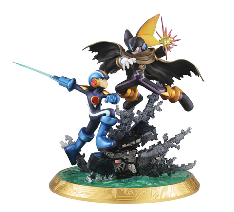 ロックマンとフォルテの激闘シーンをイメージしたジオラマフィギュアが