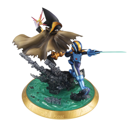 ロックマンとフォルテの激闘シーンをイメージしたジオラマフィギュアが