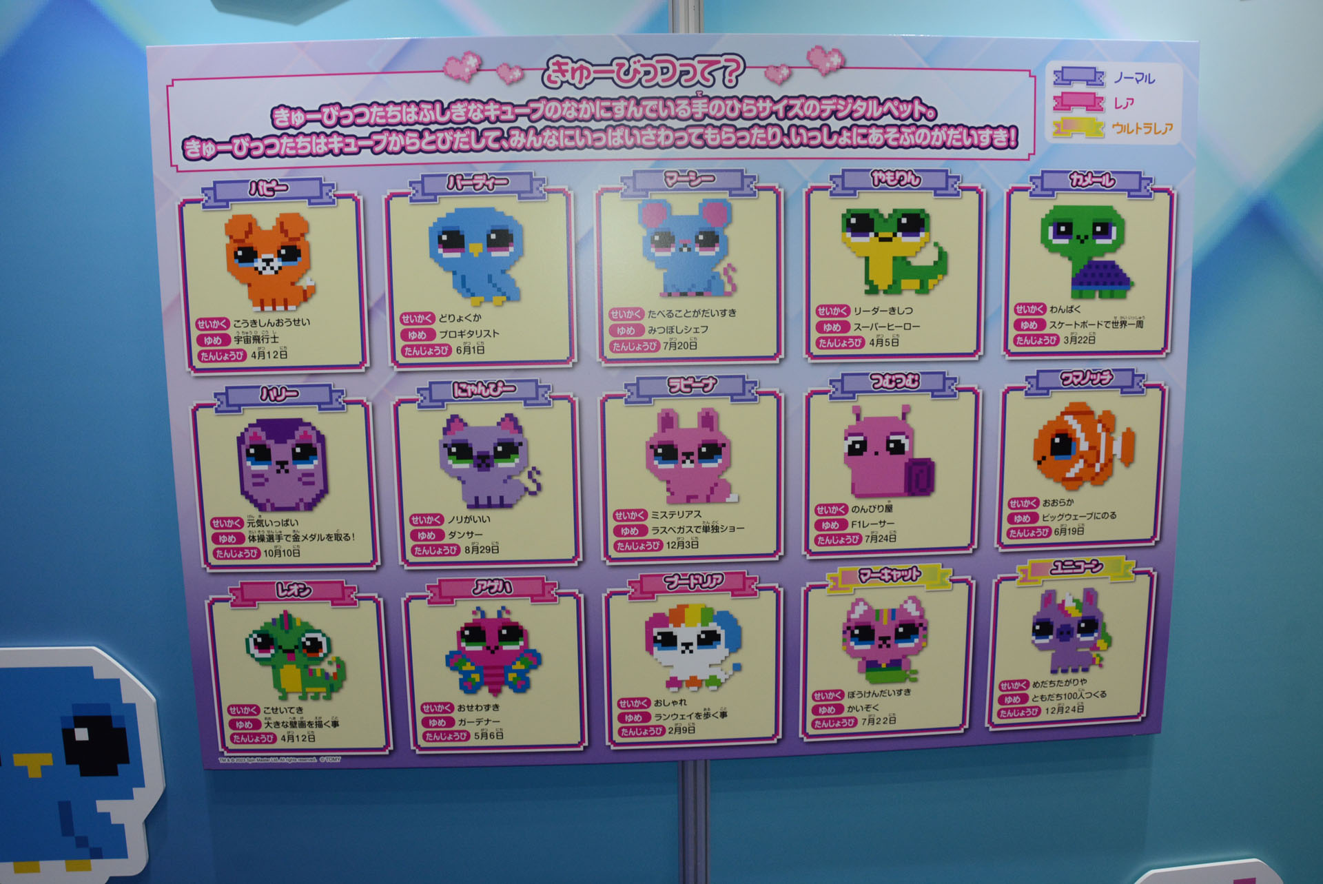 きゅーびっつは遊び続けるとどんどん新しいキャラクターが箱を訪れる