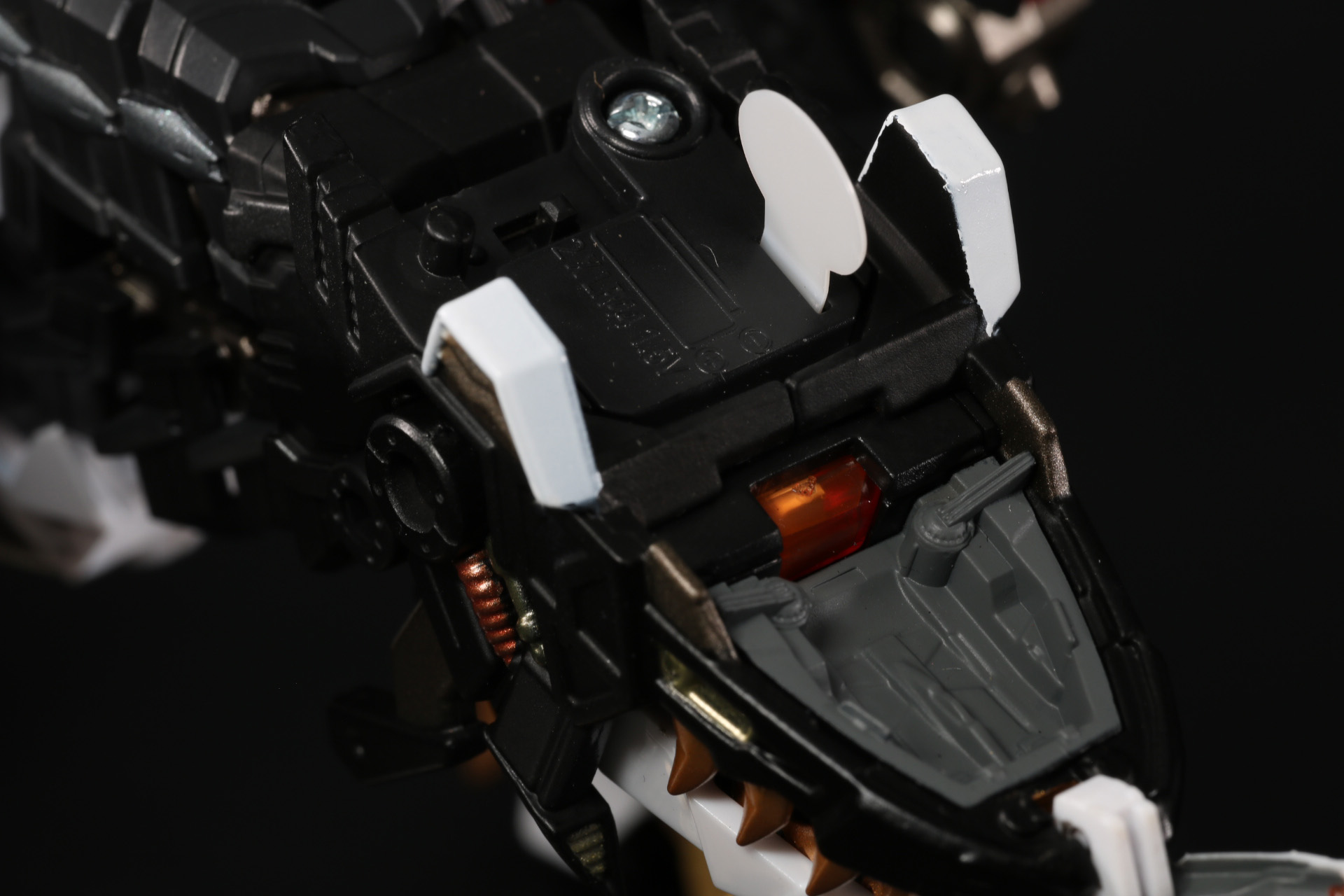 後ろのパーツを取り外し、頭部のカバーを開いて中を確認