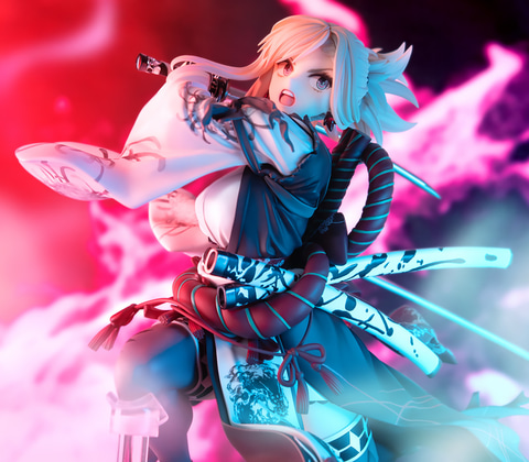 Fate/Samurai Remnant」より白の和服に黒の羽織を着た宮本武蔵の