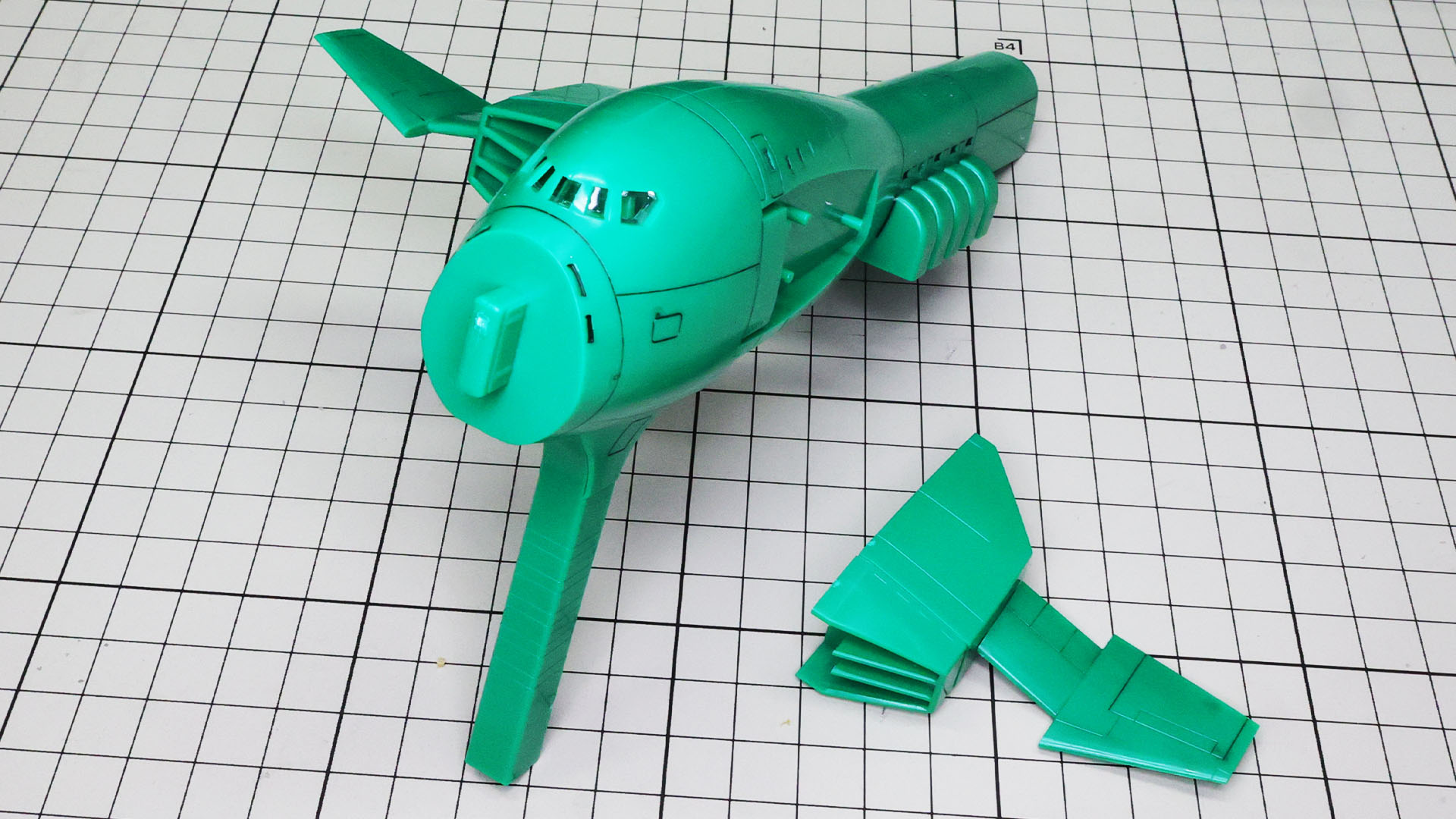 機体後方にある4発のジェットエンジン
