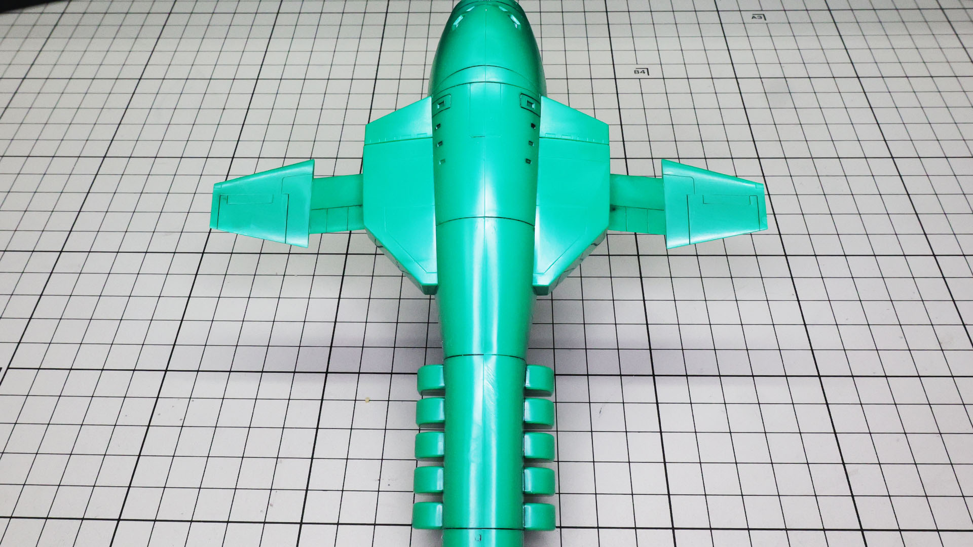 機体後方にある4発のジェットエンジン