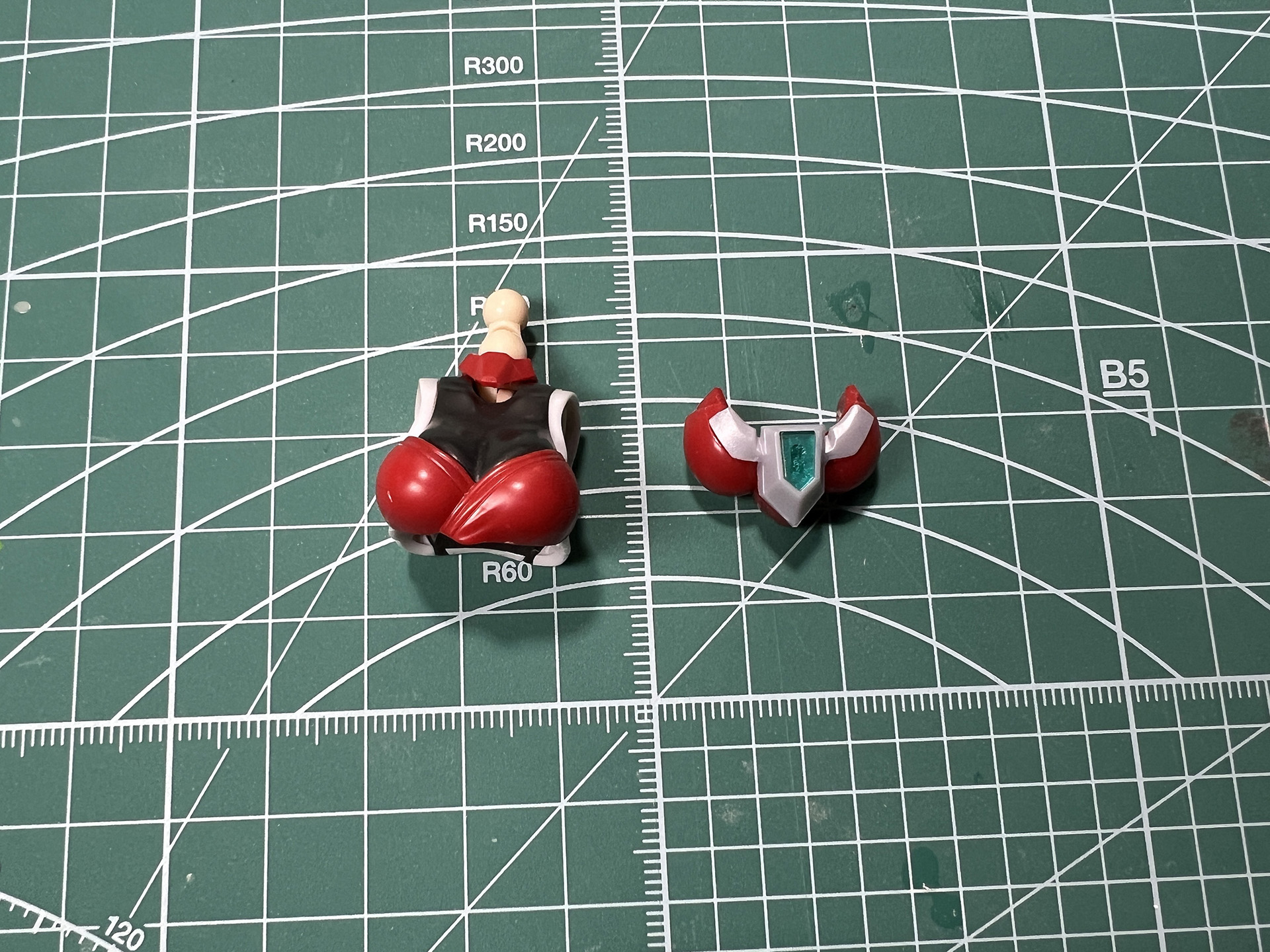 胸部パーツを付け替える