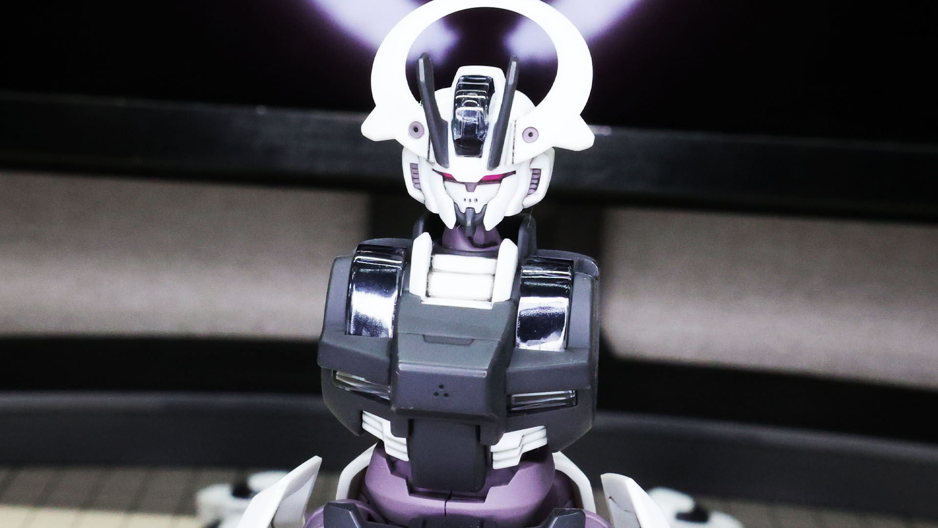 頭部、胸部にシェルユニットのシールがクリアーパーツでカバーされます