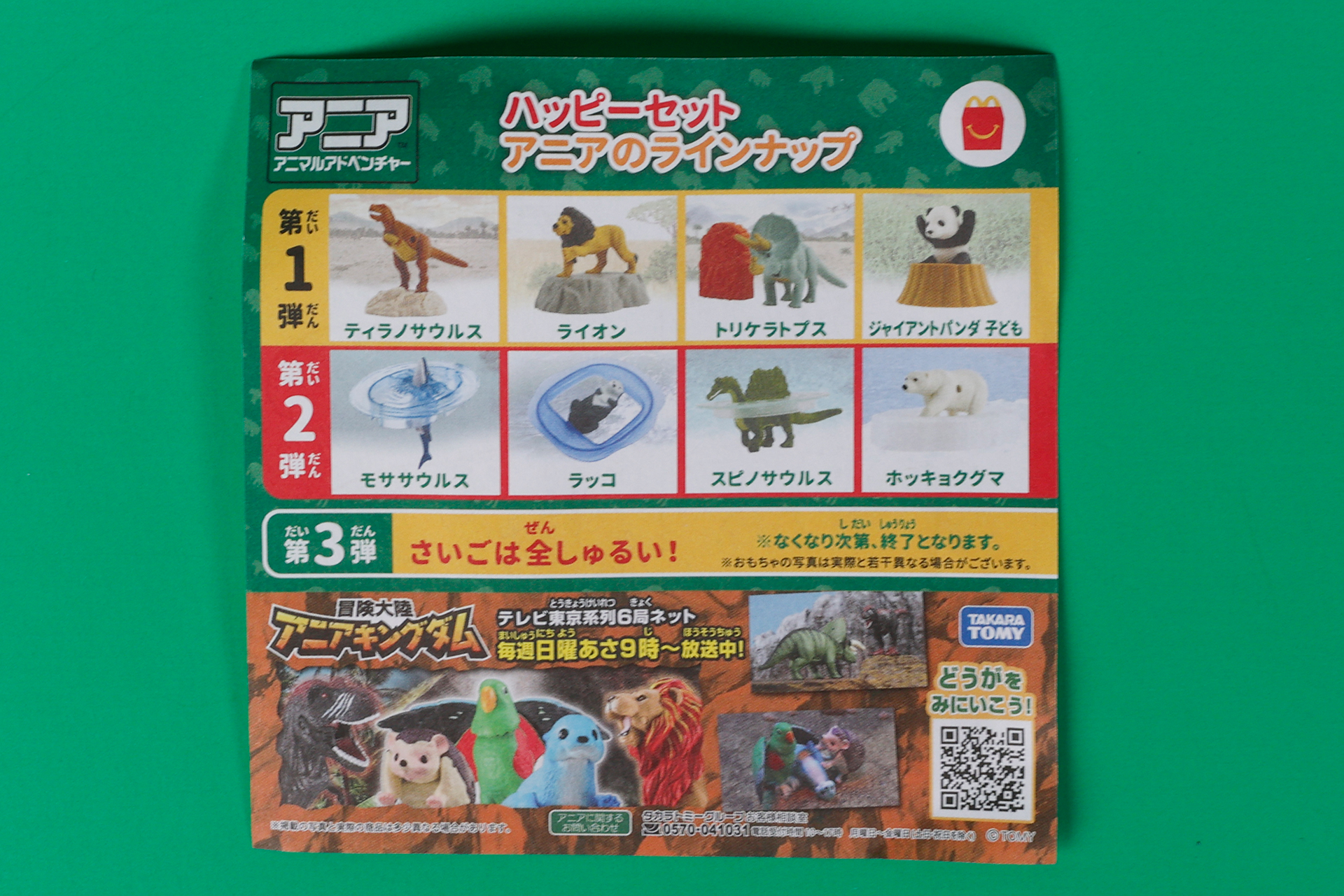 こちらは説明書の裏面で、各おもちゃに共通したものとなっている