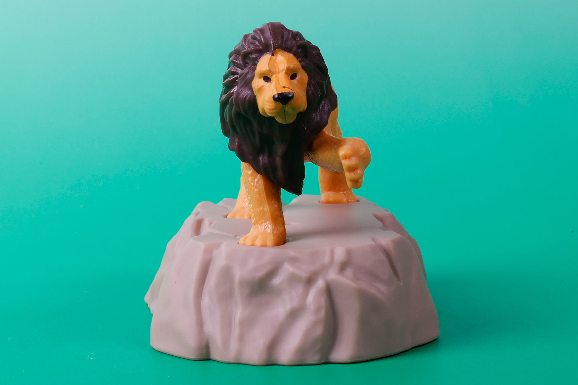 こちらは付属の岩場に取り付けたところ