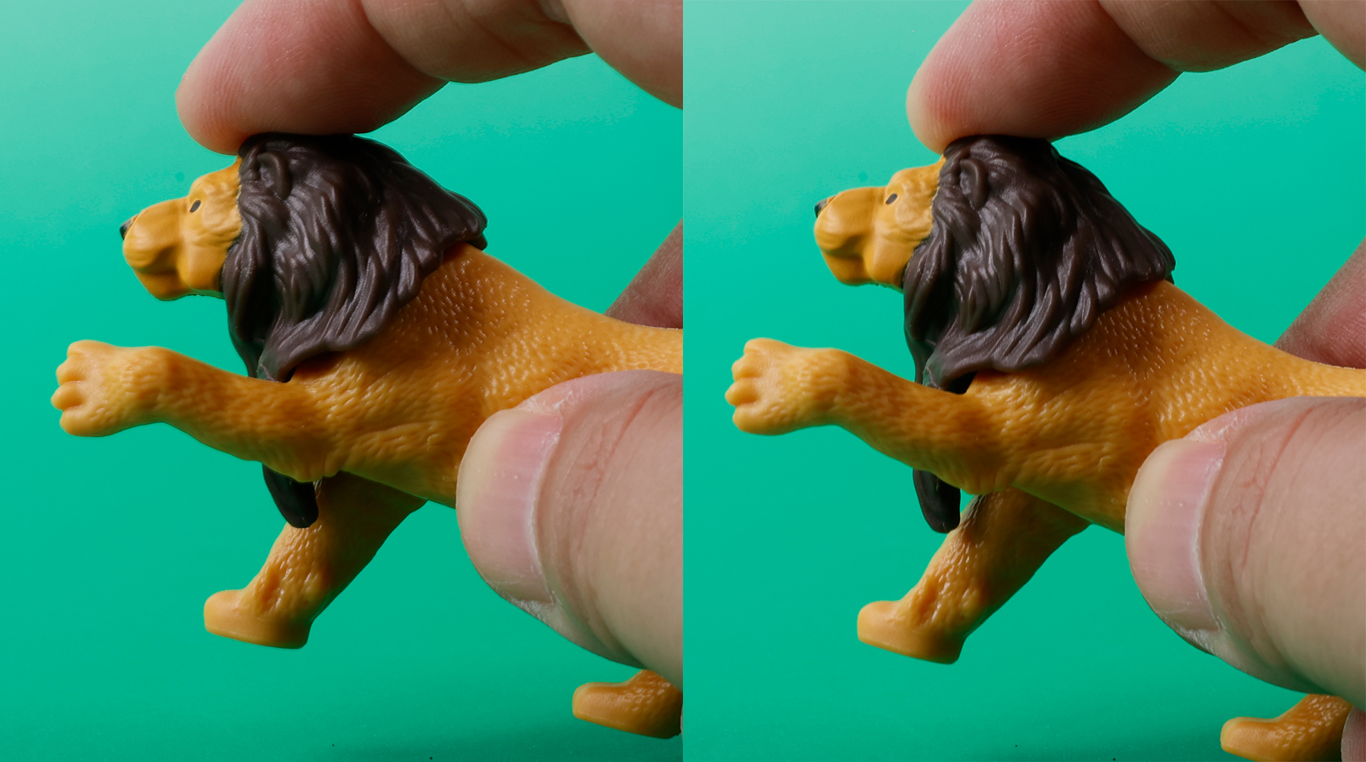 頭は指で上下に動かすことができる