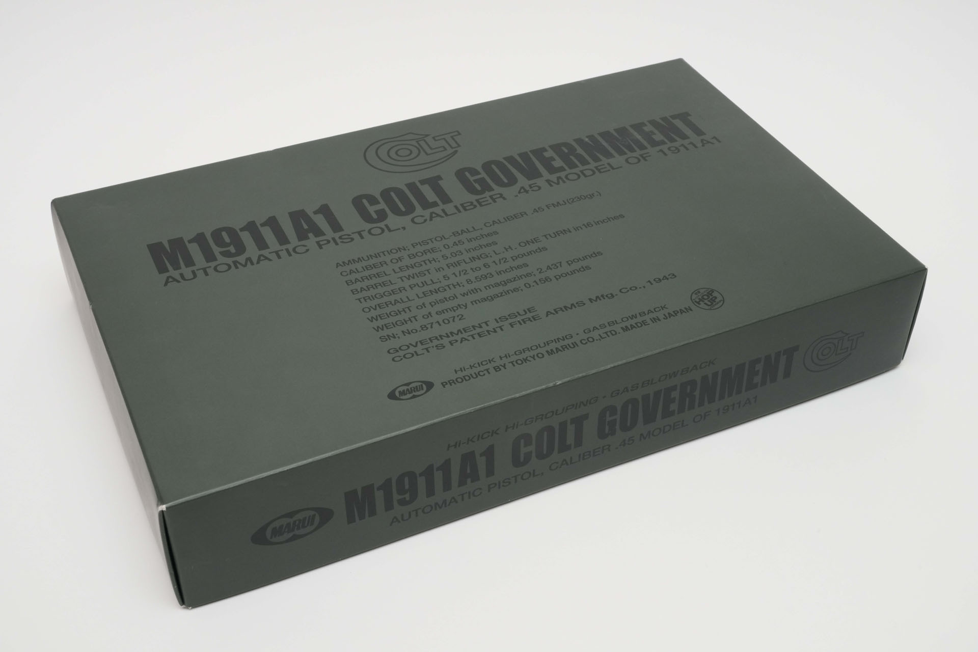 モデルガンのような雰囲気のパッケージを採用。一生保管せずにはいられないプレミアムなパッケージだ