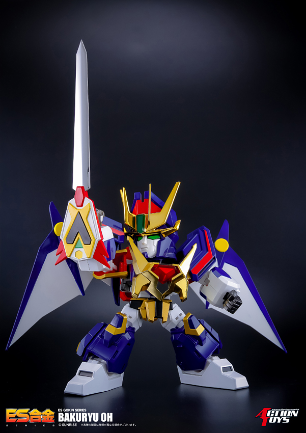 「ES合金 バクリュウオー」に付属するパーツを「ES合金 ライジンオー」に装着することでゴッドライジンオーを表現