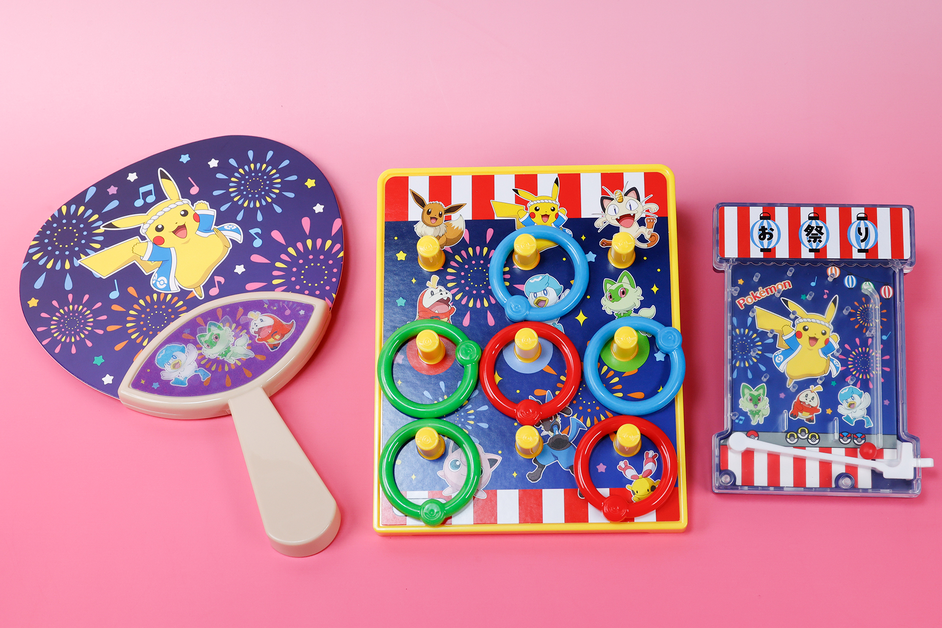 今回のおもちゃには、夏祭りの雰囲気が味わえるイラストがプリントされている