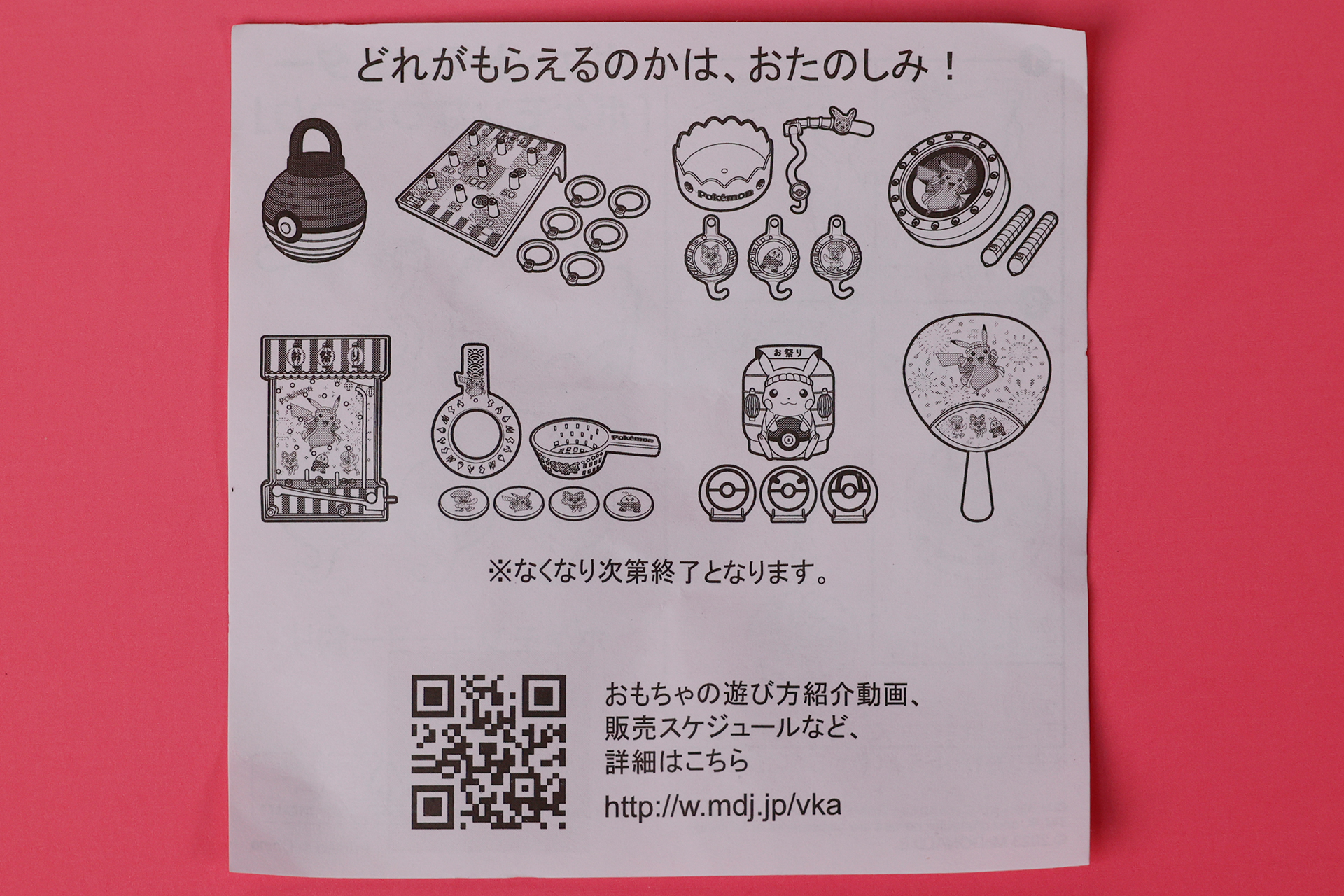 説明書の裏面はすべてのおもちゃに共通した情報が記載されている