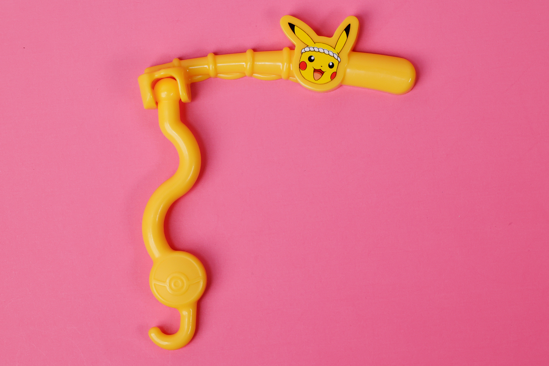 黄色いパーツを組み立てて、つりざおを作りあげよう