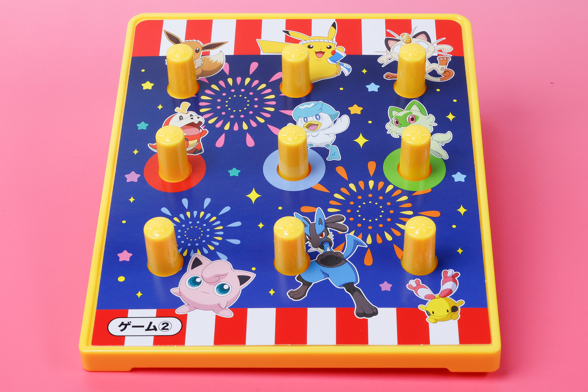 こちらがゲーム②の図柄のシートをせっちしたところ