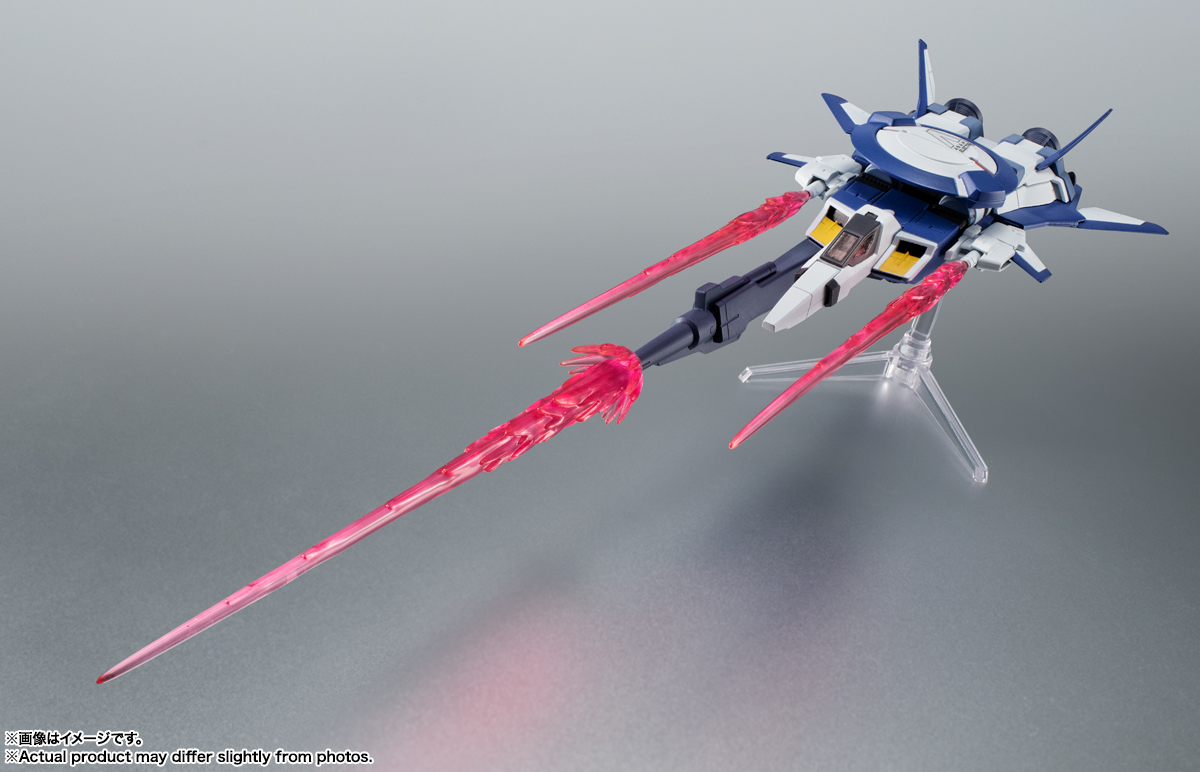 別売りの「ROBOT魂＜SIDE MS＞エフェクトパーツセット2 ver. A.N.I.M.E.」の超大型バーニアエフェクトなどと連動可能