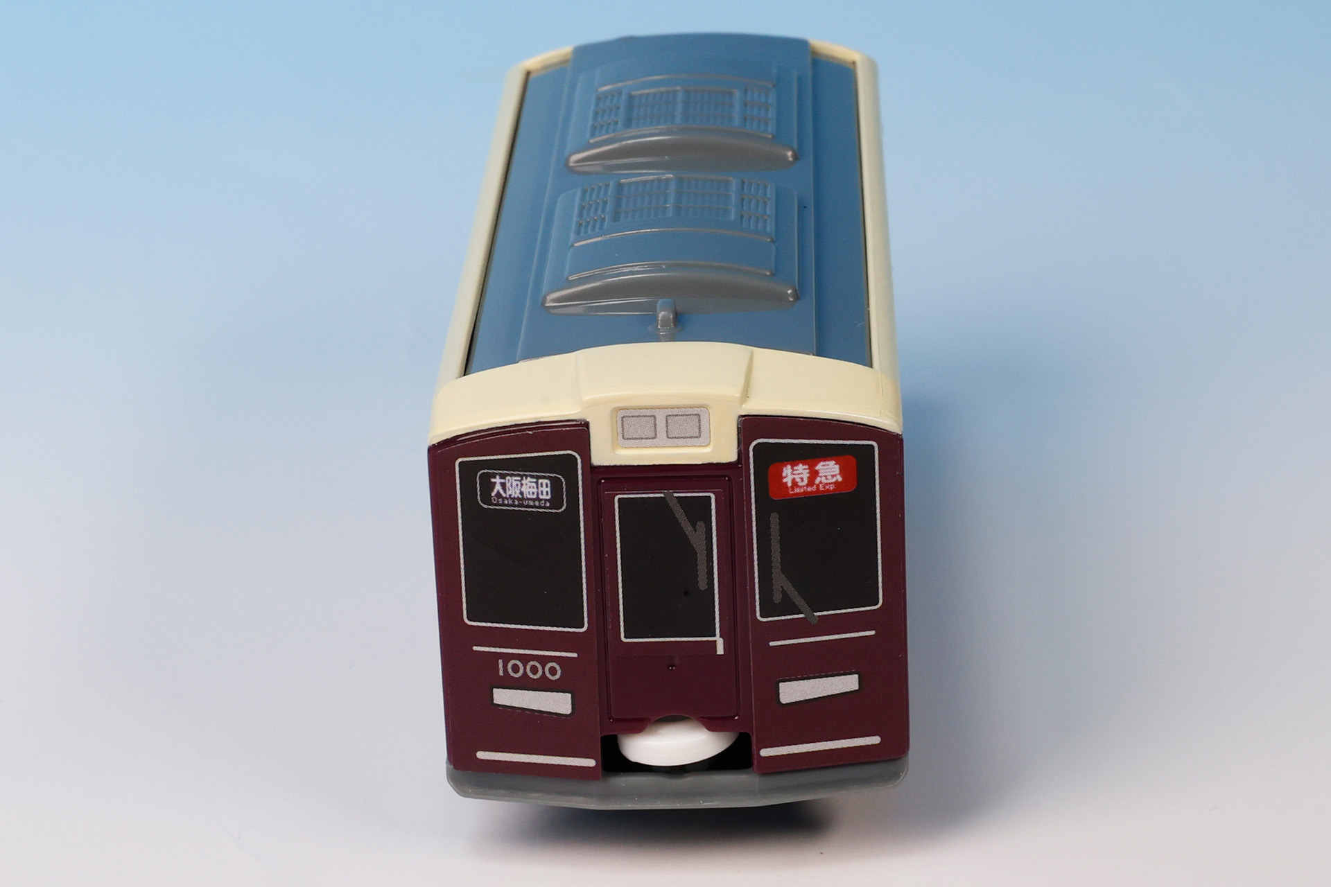 こちらがプラレールで再現された「阪急電鉄 1000 系」だ