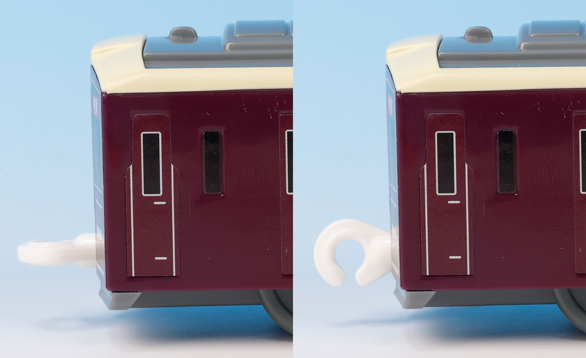 連結器部分は回転させることができる