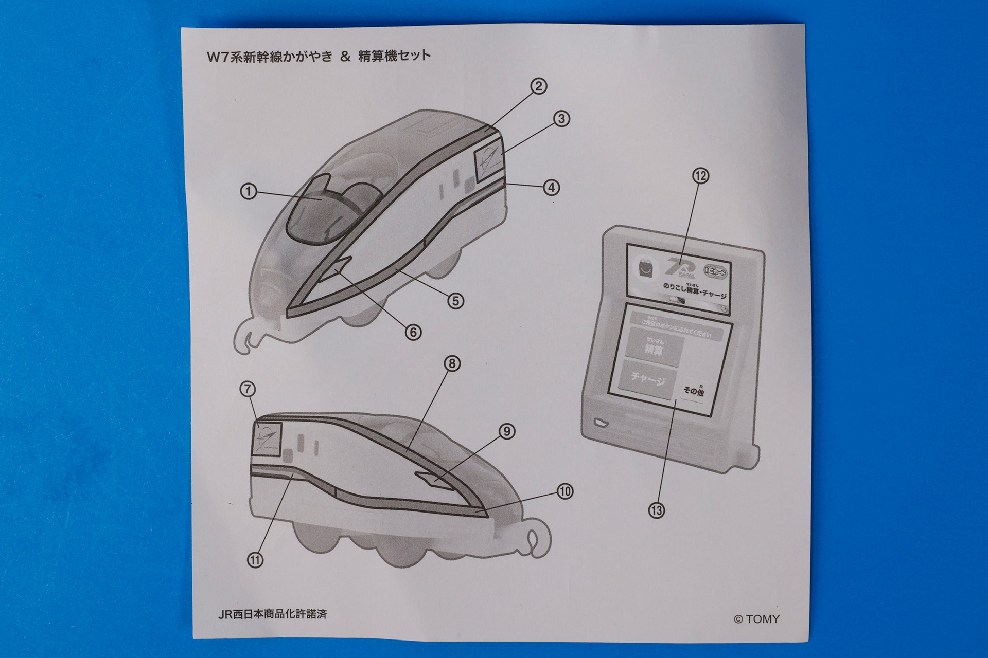 シールの裏面で貼る場所を確認しよう