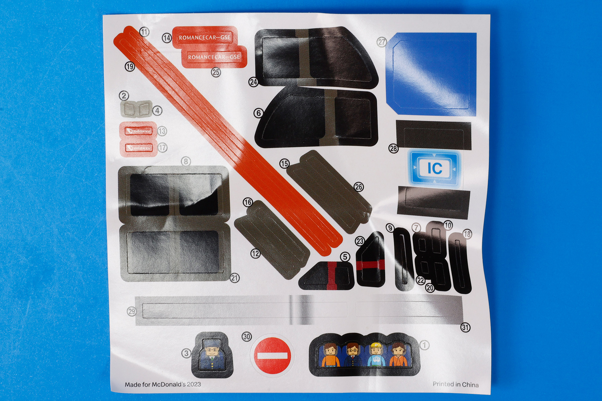 こちらは「小田急ロマンスカーGSE70000 形＆改札機（出口）セット」に付属するシールだ