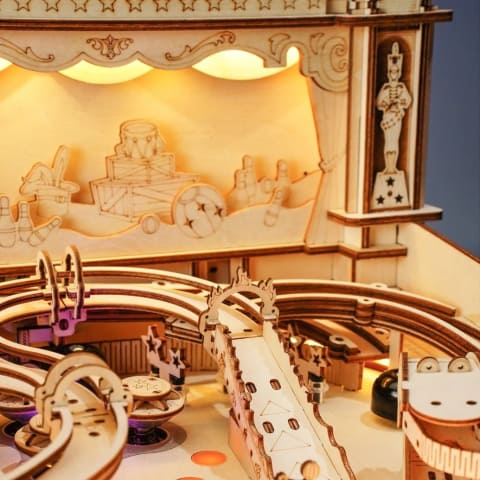 【未開封品】WodGod Machine-3D 木製パズル 恐竜 ピンボール Amazon | Rowood 木製パズル 3Dピンボールマシン 機械モデル