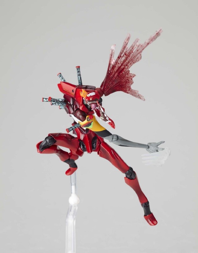 「【レガシーOFリボルテック】 LR-035 エヴァンゲリオン2号機 獣化第2形態 『ザ・ビースト』」。名作を復刻した商品。2015年05月発売で、価格は4,620円。原型は山口勝久氏。吉良氏は山口氏が表現する動きを採り入れた