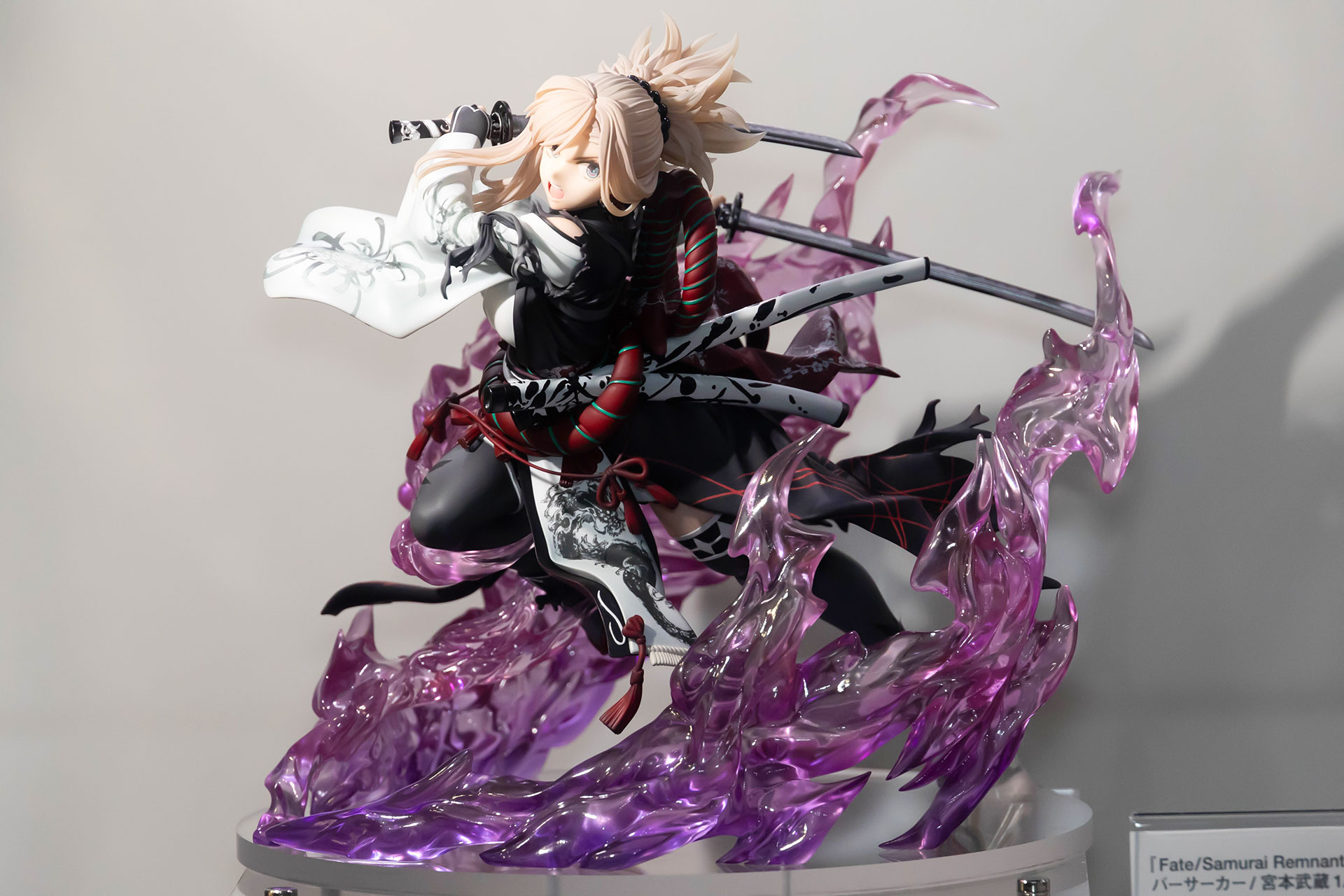 こちらは同じコーエーテクモゲームスのブースに展示されていた1/7スケールフィギュアの「Fate/Samurai Remnant バーサーカー/宮本武蔵フィギュア 1/7スケールフィギュア」だ