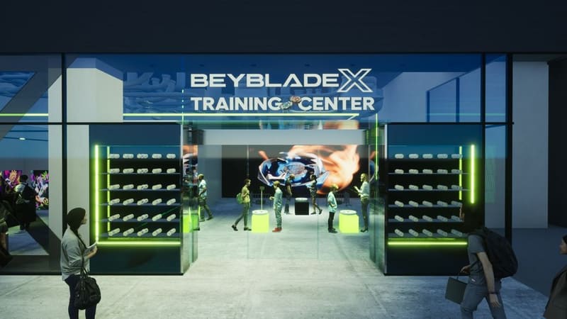 インフィニティミラーを活用したベイブレード展示