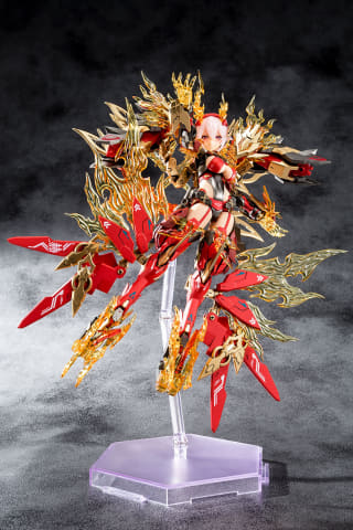 絶版 紅蓮の皇帝 スリーブ 50枚 テオ•テスカトル 美少女プラモ「メガミデバイス」より“蒼炎”の対となる紅き炎を纏った