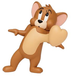 「コップの中で追い詰められたジェリー」