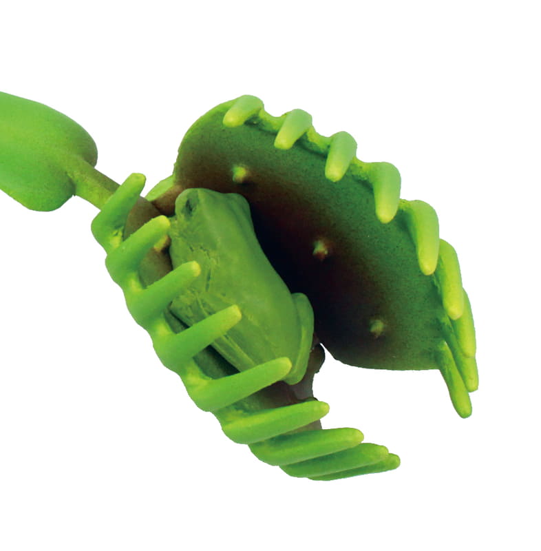 葉が可動してアマガエルをはさめる