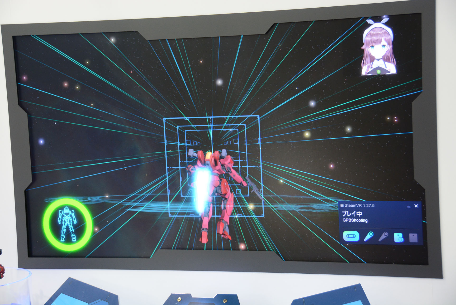 宇宙空間でガンプラを操縦