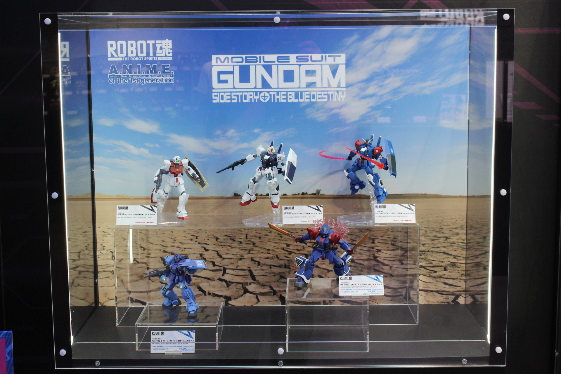 「ROBOT魂 15th Anniversary EVENT」の「機動戦士ガンダム外伝 THE BLUE DESTINY」展示コーナー