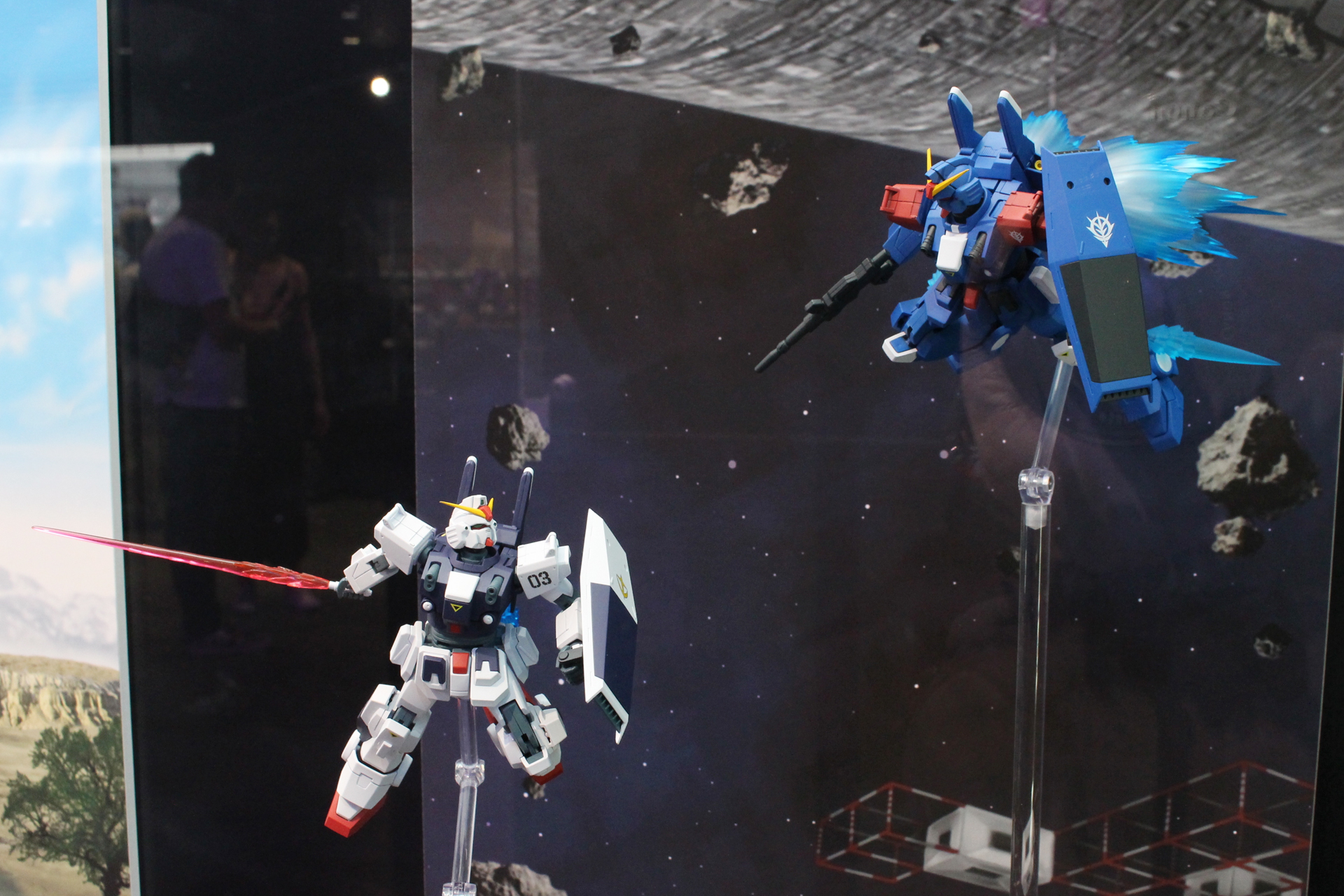 ユウ・カジマとニムバス・シュターゼンのライバル対決をイメージしたジオラマも