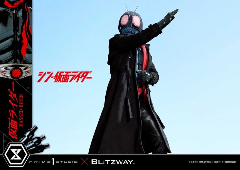 1971年に誕生したオリジナルに敬意を払いつつ、独自の解釈でリファインされた仮面の戦士。庵野秀明監督やデザイナー前田真宏氏らの想いが結実したその姿を、1/4スケールに継承